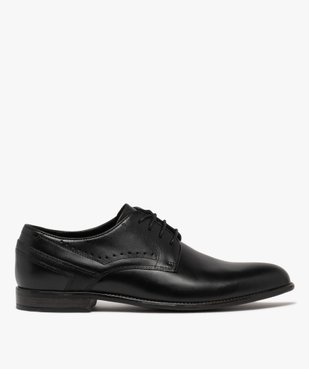Derbies homme unies dessus en cuir et à lacets ronds vue8 - MARIO BALDANO - GEMO