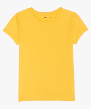Tee-shirt fille uni à manches courtes  vue1 - GEMO 4G FILLE - GEMO