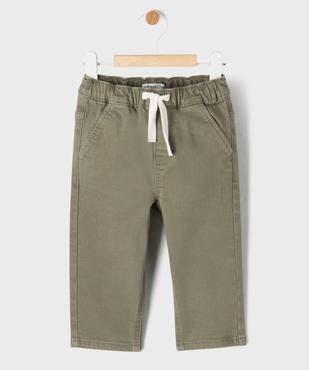 Pantalon en coton stretch bébé garçon vue1 - GEMO 4G BEBE - GEMO