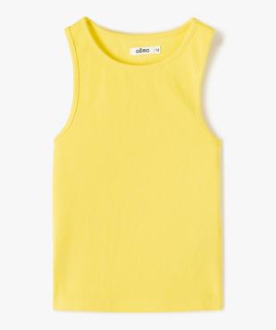 Débardeur fille ado côtelé en coton stretch vue1 - GEMO (JUNIOR) - GEMO