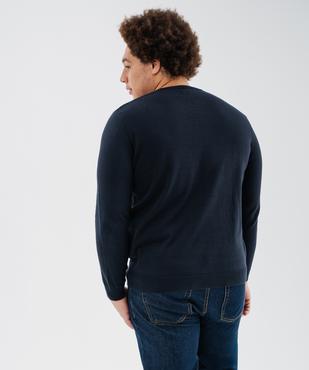 Pull en coton en maille fine à col rond homme  vue6 - GEMO (HOMME) - GEMO