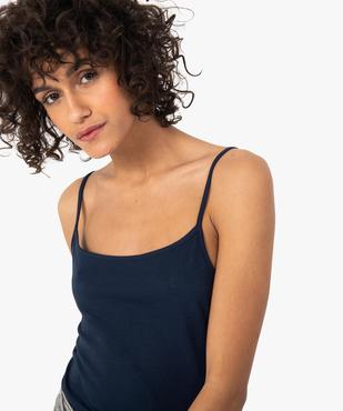 Débardeur uni à fines bretelles femme vue2 - GEMO (MAILLE) - GEMO