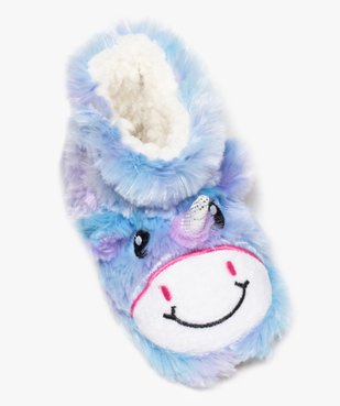 Chaussons fille en forme de boots peluche licorne vue5 - GEMO (ENFANT) - GEMO