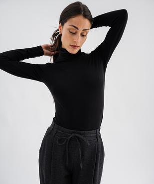 Tee-shirt manches longues à col roulé femme vue8 - GEMO 4G FEMME - GEMO