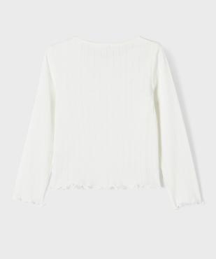 Tee-shirt manches longues finitions froncées fille vue4 - GEMO 4G FILLE - GEMO