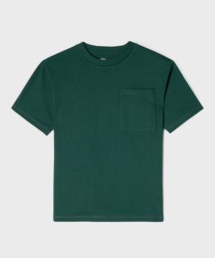 Tee-shirt uni à poche garçon vue1 - GEMO (JUNIOR) - GEMO