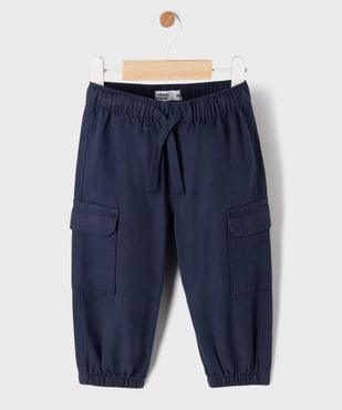Pantalon cargo en coton et Lyocell bébé garçon vue1 - GEMO 4G BEBE - GEMO