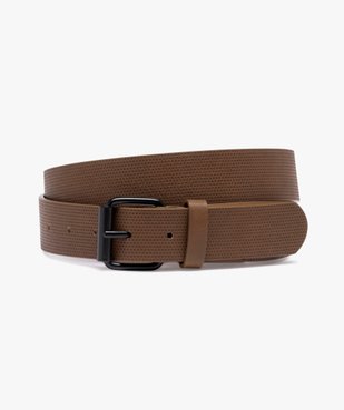 Ceinture homme en matière embossée avec boucle métal vue2 - GEMO (ACCESS) - GEMO