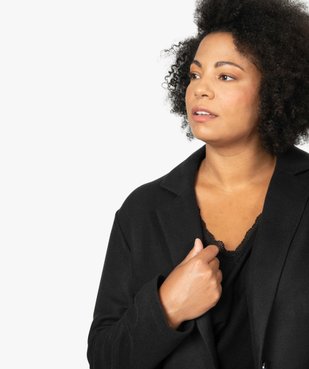 Manteau femme en maille polaire avec grand col vue2 - GEMO (G TAILLE) - GEMO