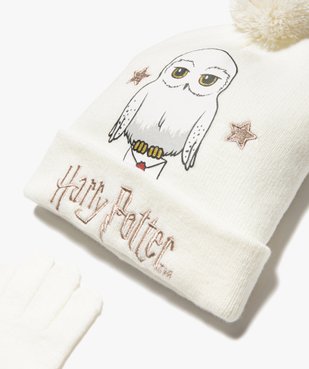 Ensemble fille 2 pièces : bonnet + gants imprimés Hedwige - Harry Potter vue2 - HARRY POTTER - GEMO