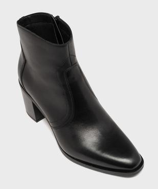 Bottines à talon dessus cuir femme - Tanéo vue5 - TANEO - GEMO