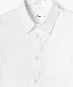 Chemise à manches courtes avec poche poitrine garçon vue2 - GEMO (ENFANT) - GEMO