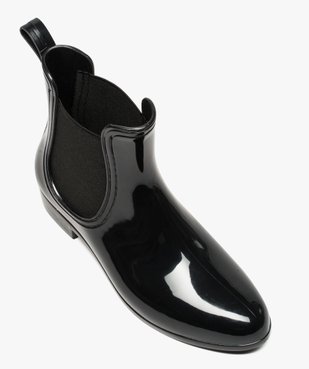 Bottes de pluie unies noires style chelsea boots vue5 - GEMO (EQUIPT) - GEMO