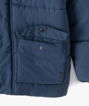 Blouson matelassé à capuche avec doublure sherpa garçon vue4 - GEMO 4G GARCON - GEMO