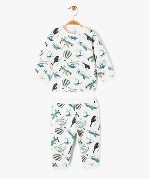 Pyjama 2 pièces en molleton imprimé bébé vue2 - GEMO(BB COUCHE) - GEMO