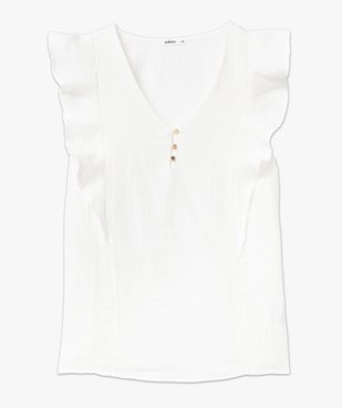 Blouse sans manches en gaze de coton femme vue4 - GEMO(FEMME PAP) - GEMO