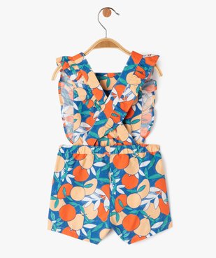 Combishort à motifs fruits bébé fille vue3 - GEMO(BEBE DEBT) - GEMO