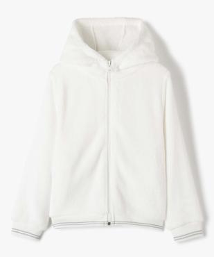 Sweat fille zippé à capuche en maille peluche vue2 - GEMO (ENFANT) - GEMO