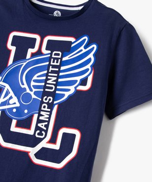 Tee-shirt garçon imprimé football américain - Camps vue3 - CAMPS UNITED - GEMO