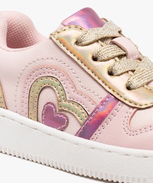 Baskets basses à lacets et zips motifs irisés fille vue7 - LOVELY WINGS GEMO FOR GOOD - GEMO