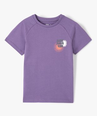 Tee-shirt garçon à manches courtes avec motif streetwear au dos vue1 - GEMO 4G GARCON - GEMO