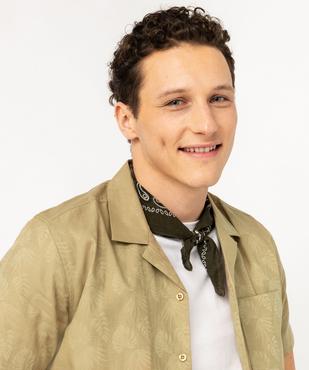 Chemise à manches courtes avec motifs ton sur ton homme vue6 - GEMO (HOMME) - GEMO