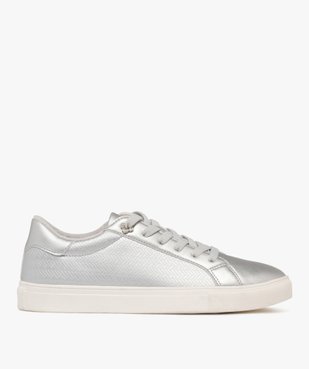 Baskets femme fourrées avec dessus métallisé et à semelle blanche vue2 - FOLLOW ME G4G - GEMO