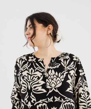 Blouse imprimée femme grande taille vue3 - GEMO 4G GT - GEMO