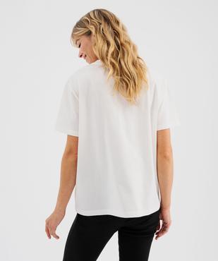 Tee-shirt manches courtes en jersey de coton imprimé femme - Stitch vue2 - LILO & STITCH - GEMO