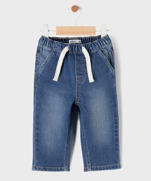 Jean en coton stretch résistant et taille élastiquée bébé garçon vue1 - GEMO(BEBE DEBT) - GEMO