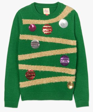Pull de Noël femme à motifs guirlandes et boules décoratives vue4 - GEMO(FEMME PAP) - GEMO