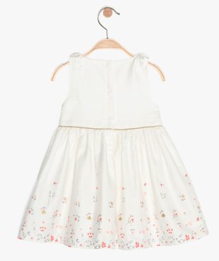 Robe bébé fille avec bretelles nouées et motifs fleuris vue3 - GEMO (ENFANT) - GEMO