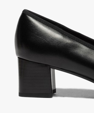 Escarpins femme unis à talon carré et bout verni vue6 - GEMO(URBAIN) - GEMO
