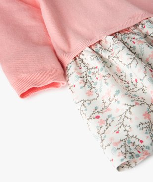 Robe bébé fille effet 2 en 1 à manches longues vue3 - GEMO (ENFANT) - GEMO