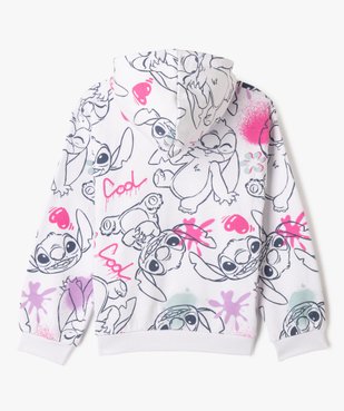 Sweat à capuche motif Stitch façon graffiti fille - Disney vue3 - LILO & STITCH - GEMO