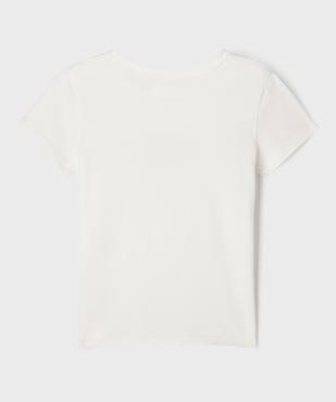 Tee-shirt manches courtes à motif estival en relief fille vue3 - GEMO 4G FILLE - GEMO