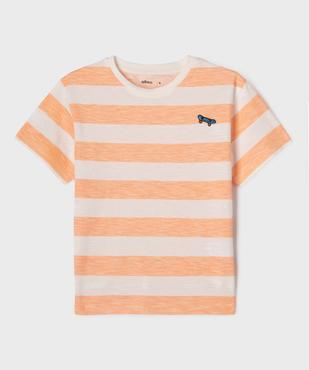 T-shirt rayé à manches courtes garçon vue5 - GEMO (ENFANT) - GEMO