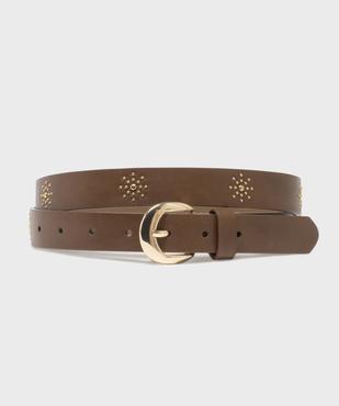 Ceinture à petits clous et boucle métallique femme vue1 - GEMO (ACCESS) - GEMO