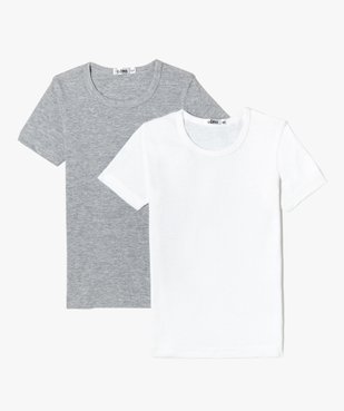 Tee-shirts à manches courtes en coton biologique garçon (lot de 2) vue1 - GEMO 4G GARCON - GEMO