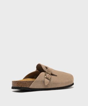 Sabot dessus cuir avec bride ajustable homme - Tanéo vue4 - TANEO GEMO FOR GOOD - GEMO