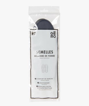 Semelles à mémoire de forme homme vue1 - GEMO(ENTRETIEN) - GEMO