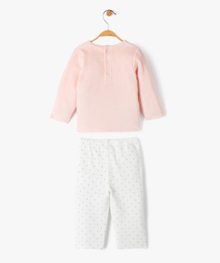 Pyjama en velours 2 pièces dépareillées bébé vue4 - GEMO(BB COUCHE) - GEMO