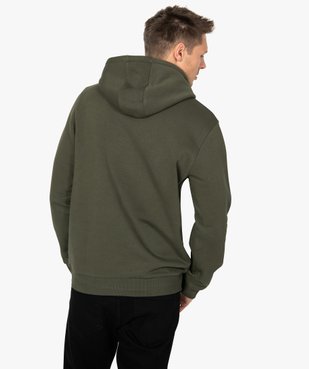 Sweat homme à capuche imprimé et molletonné vue3 - GEMO (HOMME) - GEMO