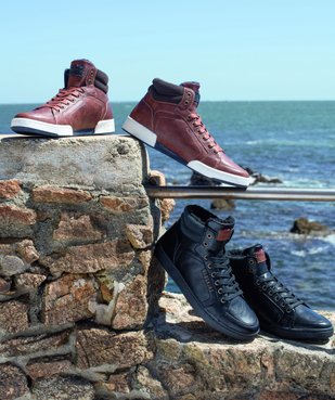 Baskets homme semi-montantes avec col rembourré - Redskins vue6 - REDSKINS - GEMO