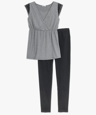 Pyjama de grossesse (2 pièces) : pantalon + top vue4 - GEMO (MATER) - GEMO