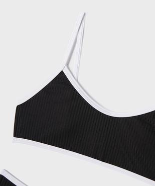 Maillot de bain 2 pièces en maille côtelée fille vue2 - GEMO (JUNIOR) - GEMO