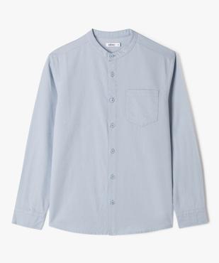 Chemise manches longues à col mao en coton lin mélangés garçon vue5 - GEMO (JUNIOR) - GEMO