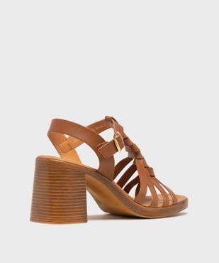 Sandales à brides avec large talon femme - Follow Me vue4 - FOLLOW ME - GEMO