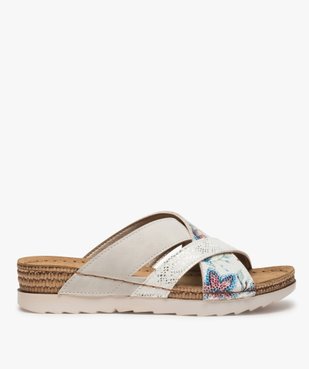 Mules confort femme à larges brides croisées vue1 - GEMO (CONFORT) - GEMO