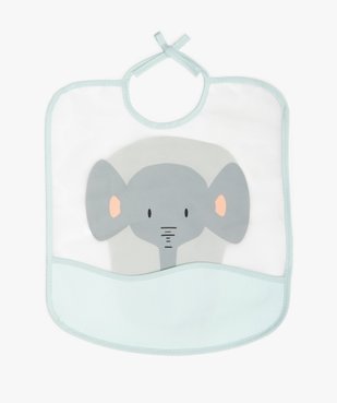 Bavoir bébé plastifié à poche imprimé éléphant vue1 - DIVERS LICENCE - GEMO